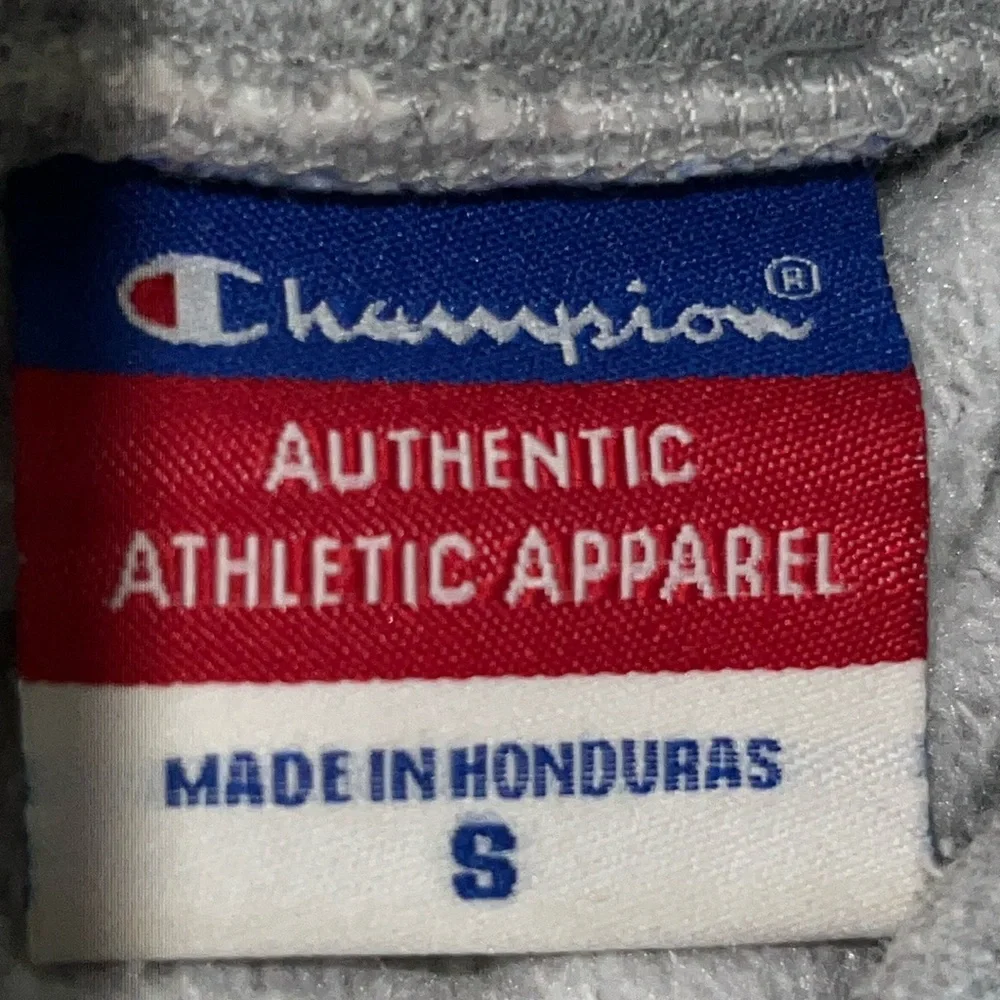 CHAMPION PURDUE BOILERMAKERS MENS GREY POWERBLEND TWILL LONG SLEEVE HOODIE sz S